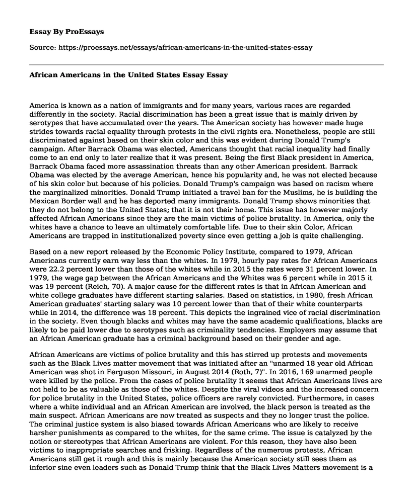 African Americans in the United States Essay
