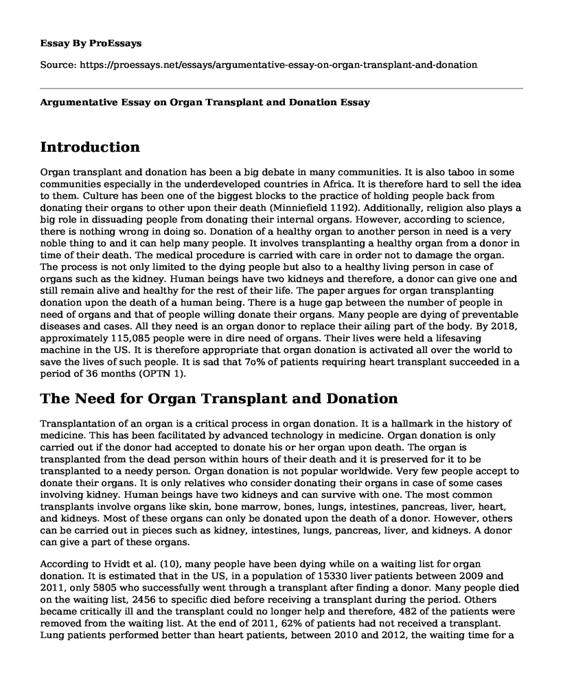 research papers on organ donation