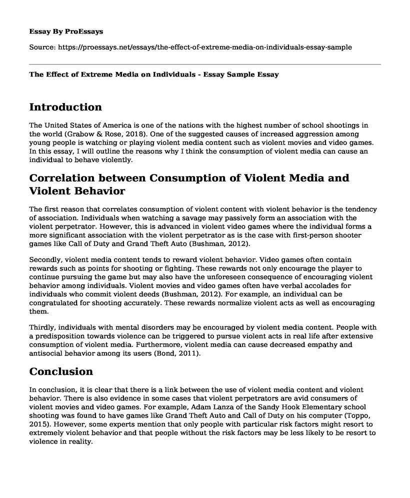 violence in video games essay outline