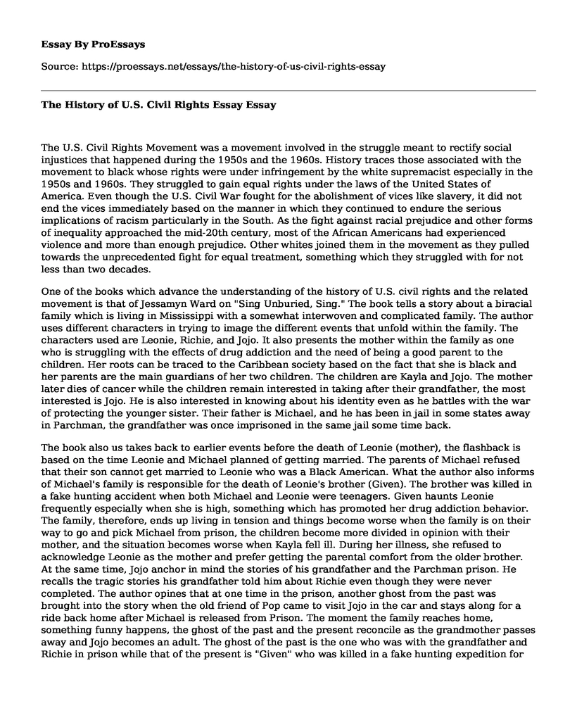 higher history civil rights essay