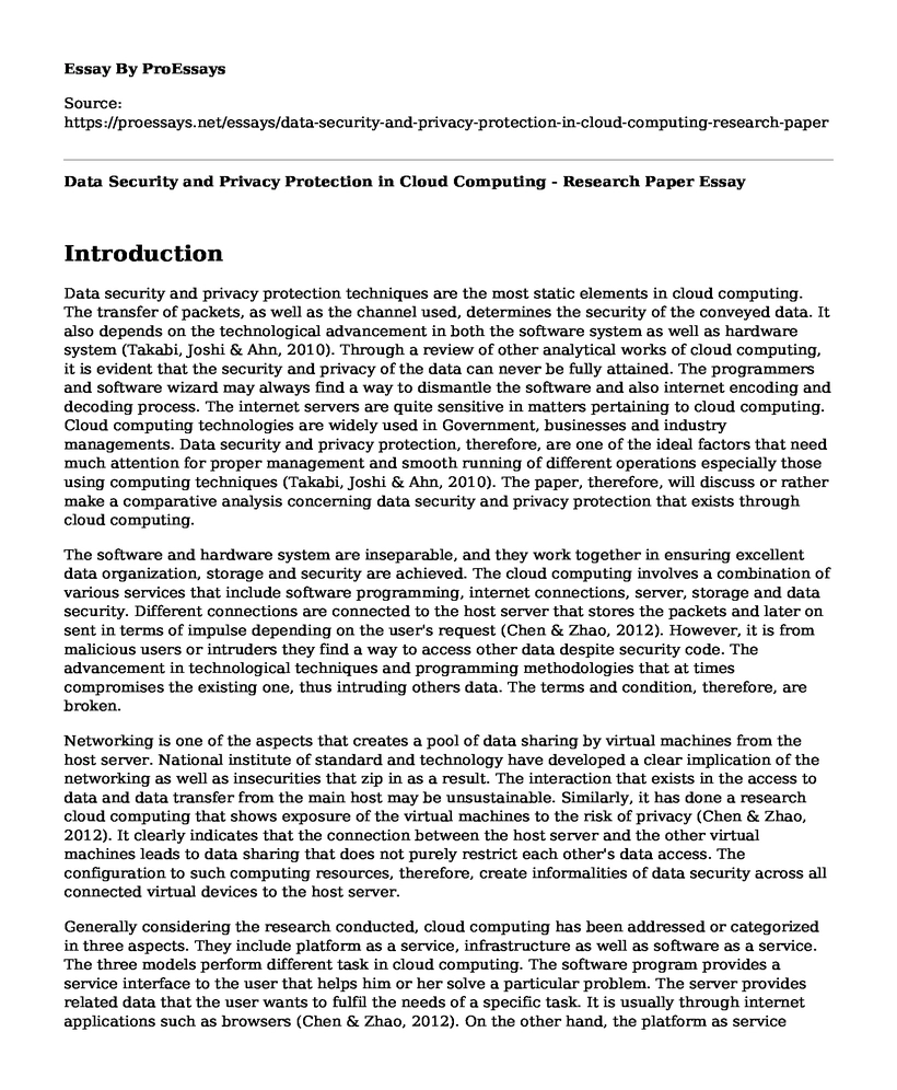 Data Security and Privacy Protection in Cloud Computing - Research Paper