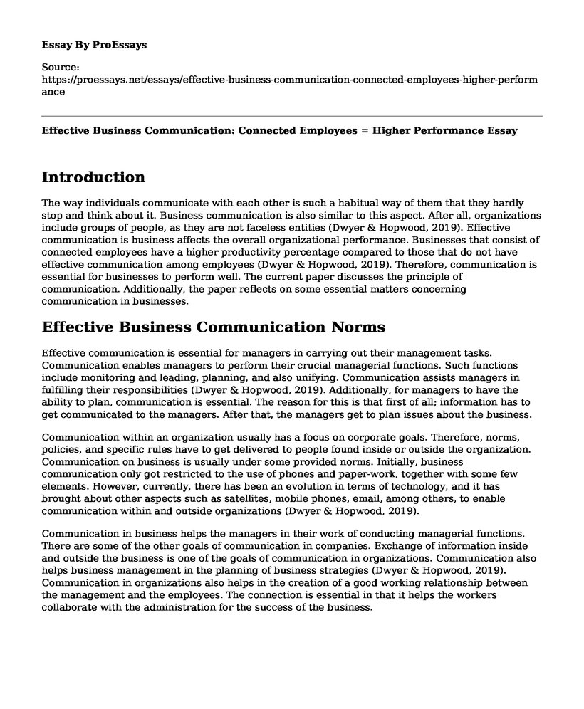Effective Business Communication: Connected Employees = Higher Performance