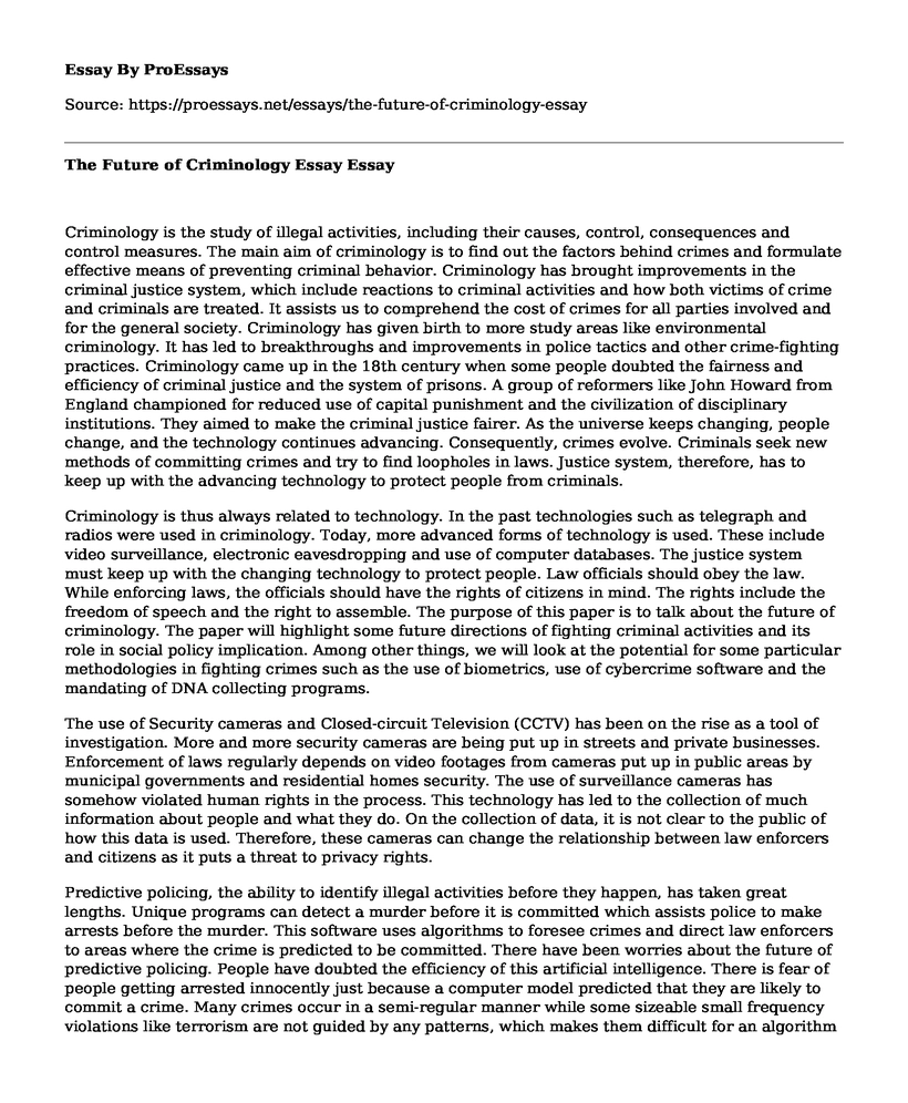 criminology essay example pdf