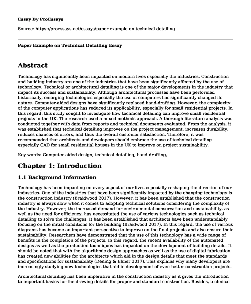 Paper Example on Technical Detailing
