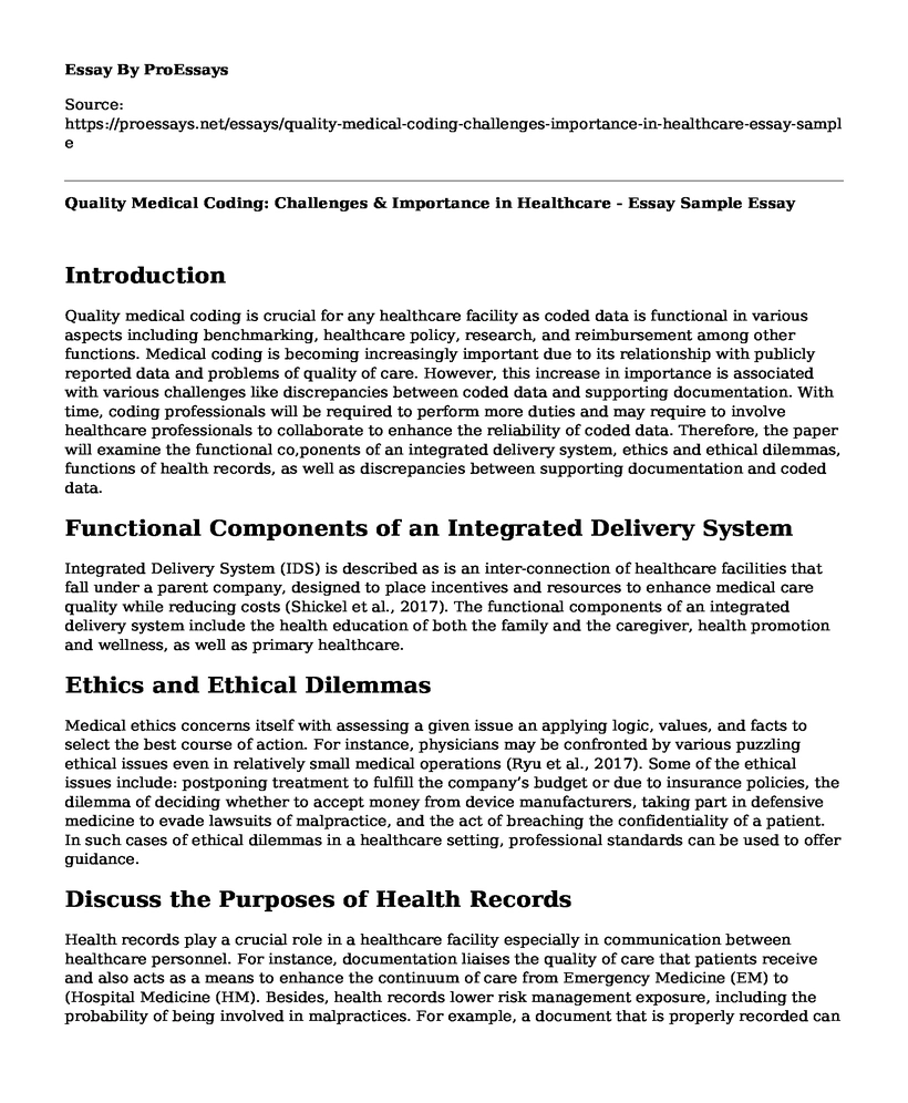 Quality Medical Coding: Challenges & Importance in Healthcare - Essay Sample