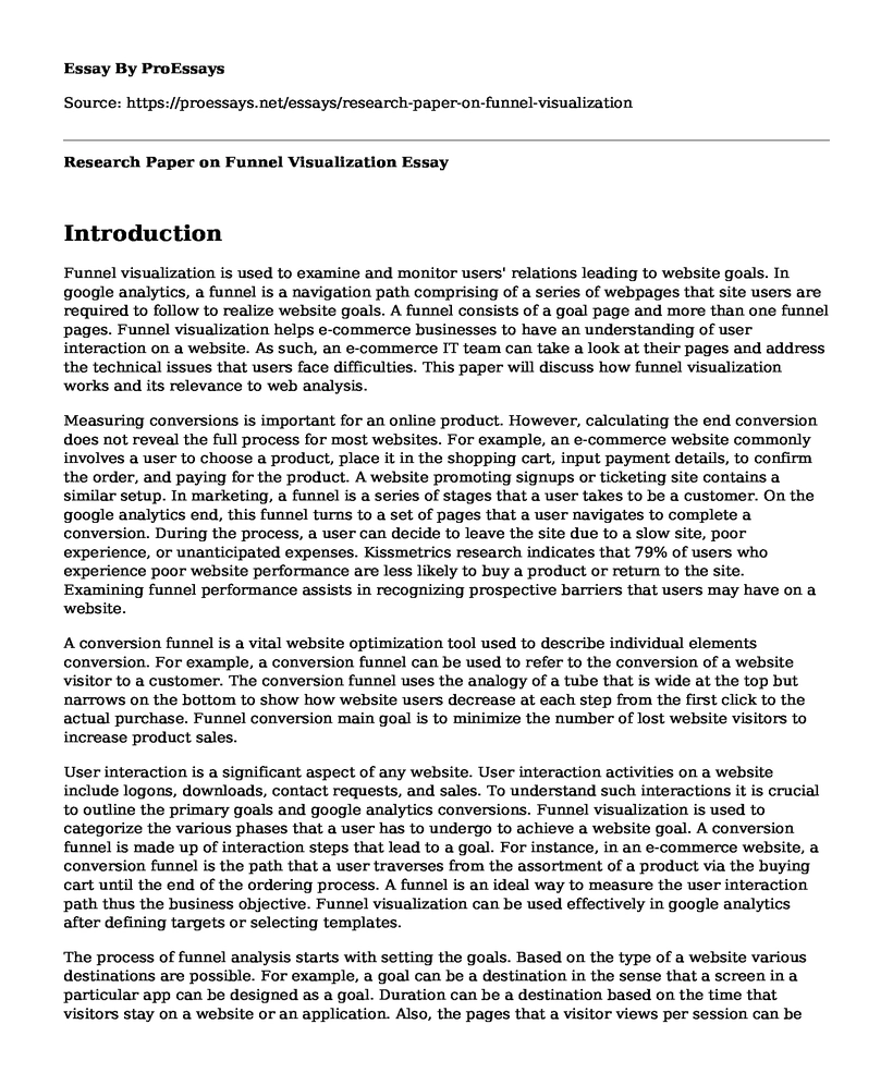 Research Paper on Funnel Visualization