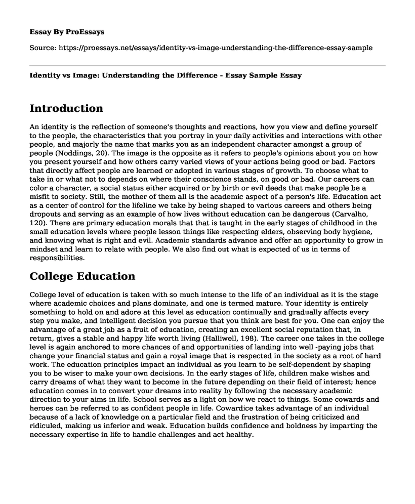 Identity vs Image: Understanding the Difference - Essay Sample