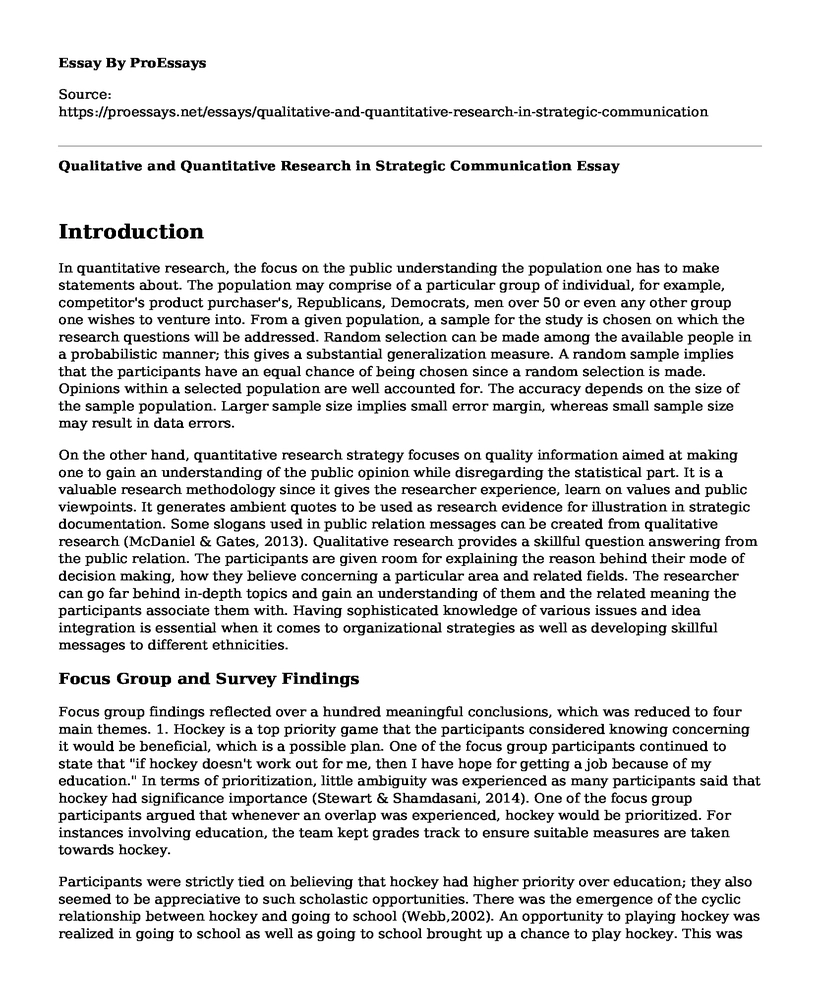 Qualitative and Quantitative Research in Strategic Communication