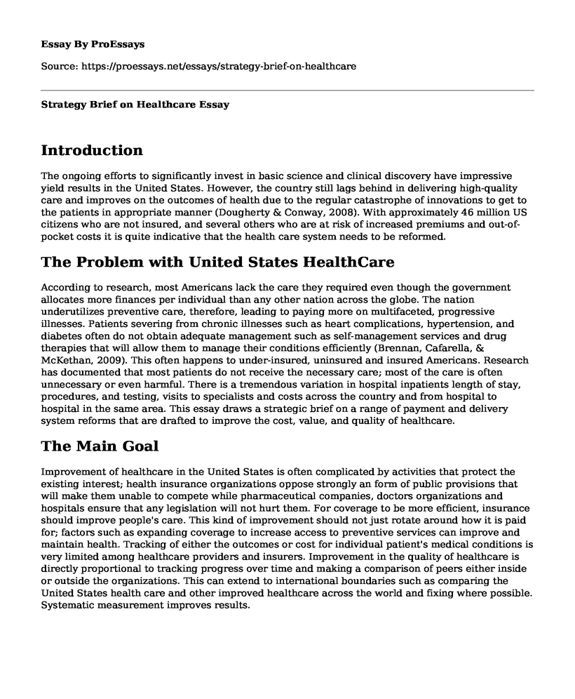 Strategy Brief on Healthcare