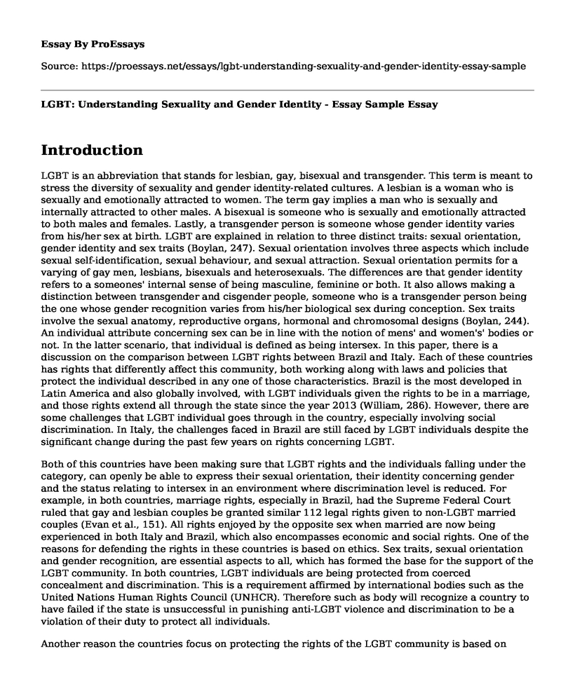LGBT: Understanding Sexuality and Gender Identity - Essay Sample
