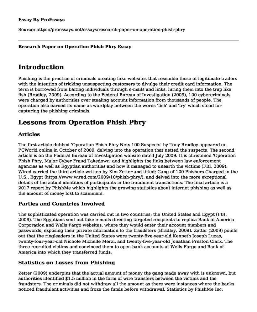 Research Paper on Operation Phish Phry