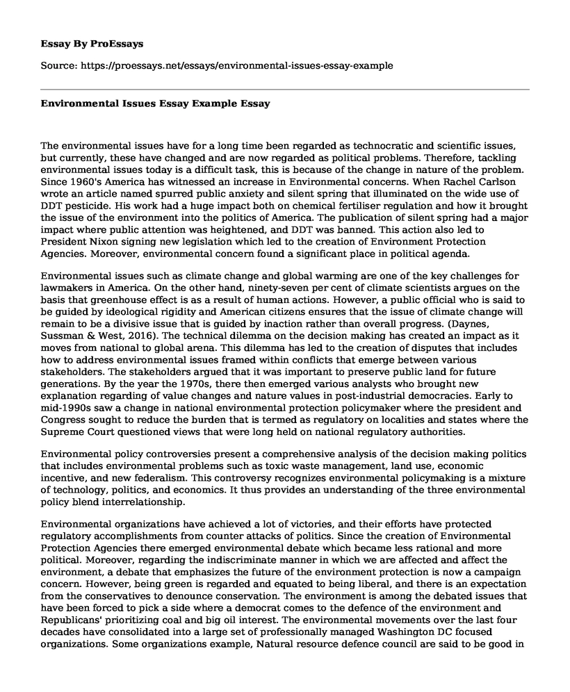 environmental issues essay pdf