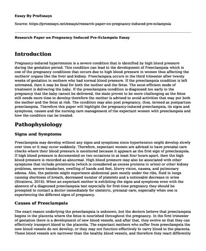 preeclampsia research topics