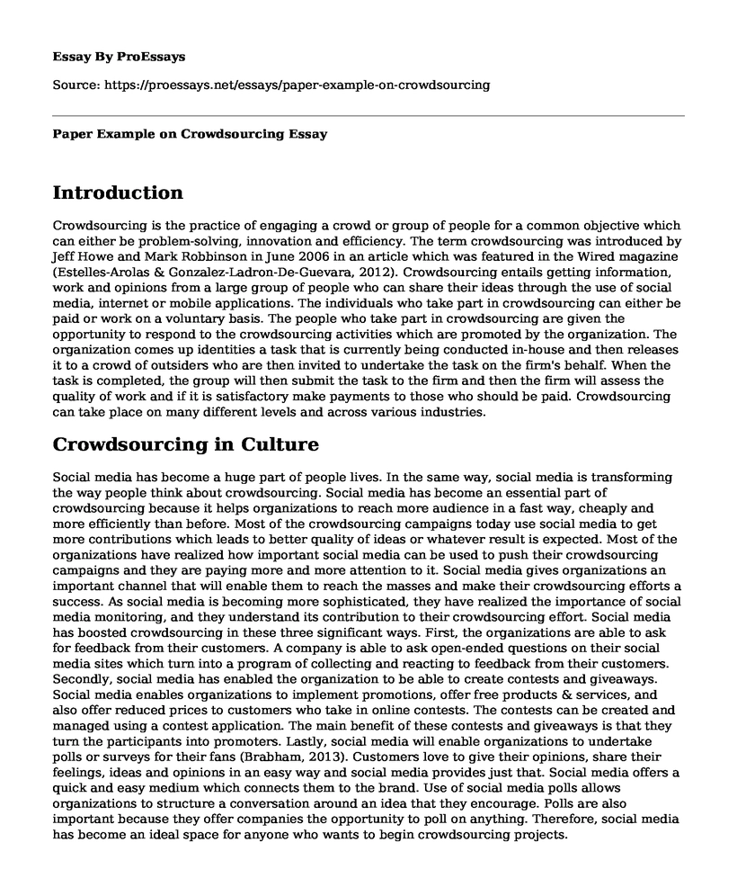 Paper Example on Crowdsourcing