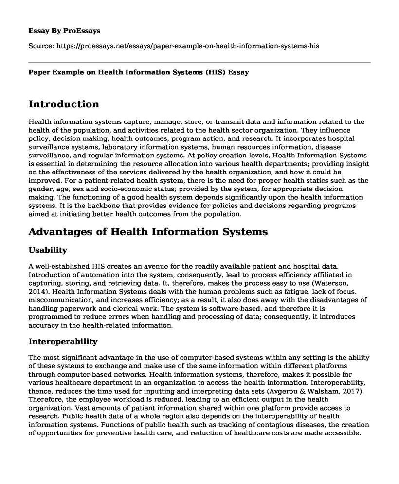 health information system essay