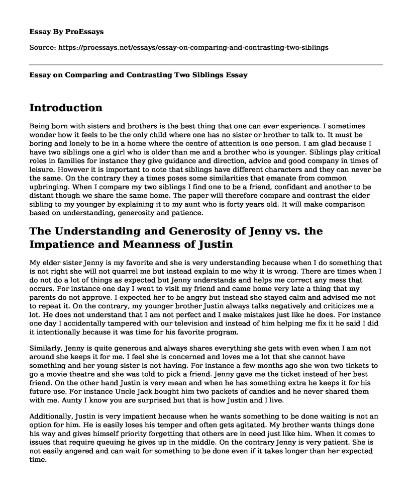 how to write similarities and differences essay