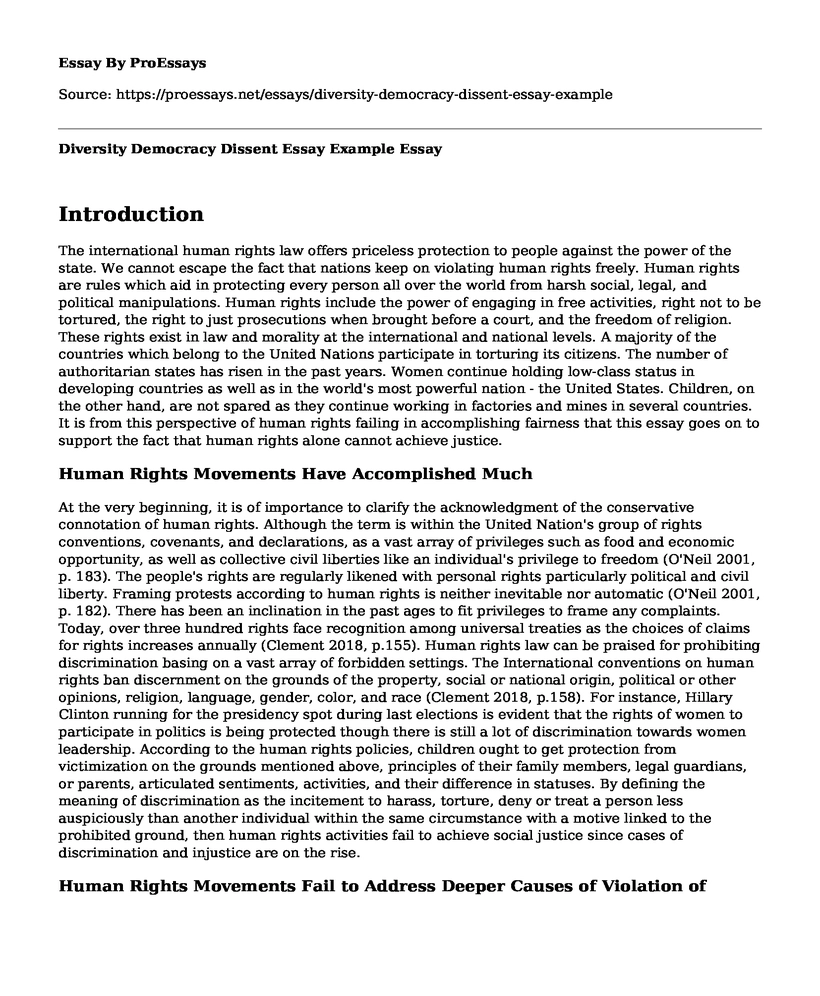 essay on democracy and human rights