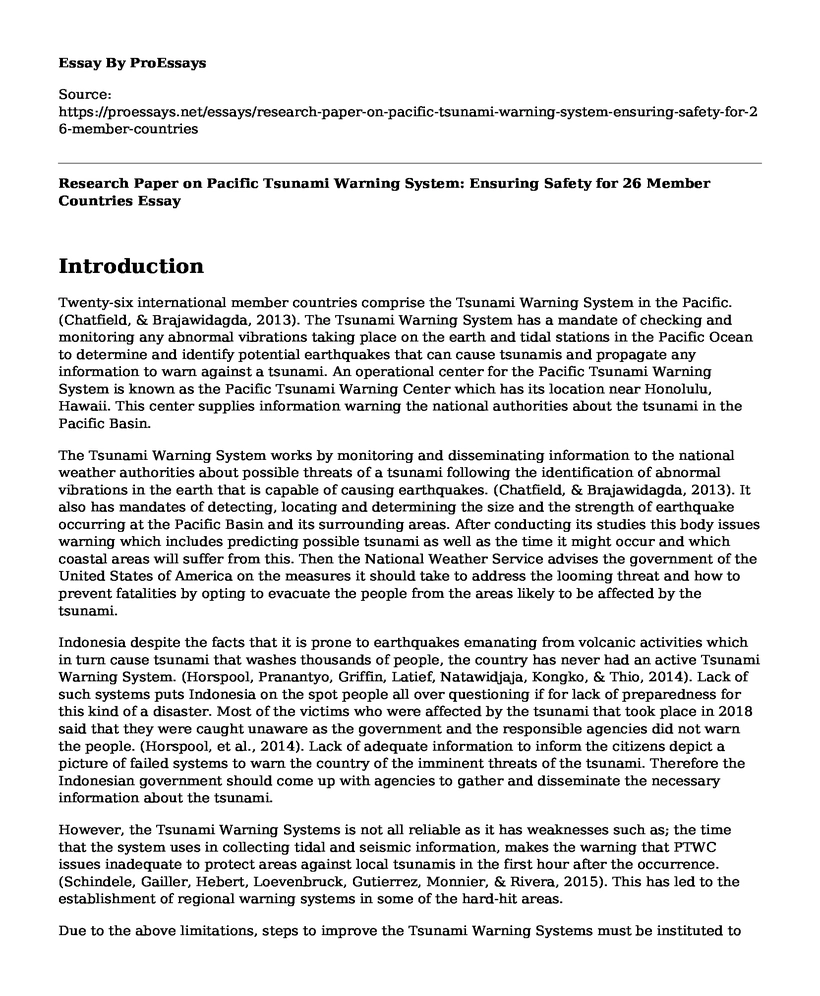 tsunami research paper example