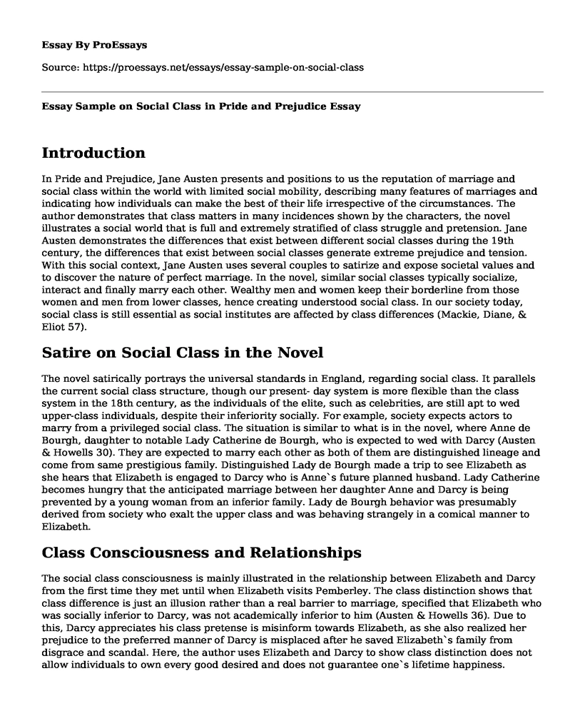 essay-sample-on-social-class-in-pride-and-prejudice-free-essay