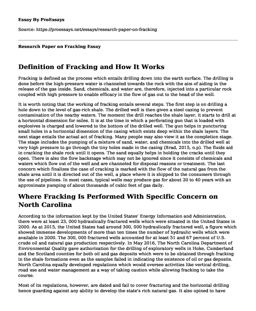Research Paper on Fracking