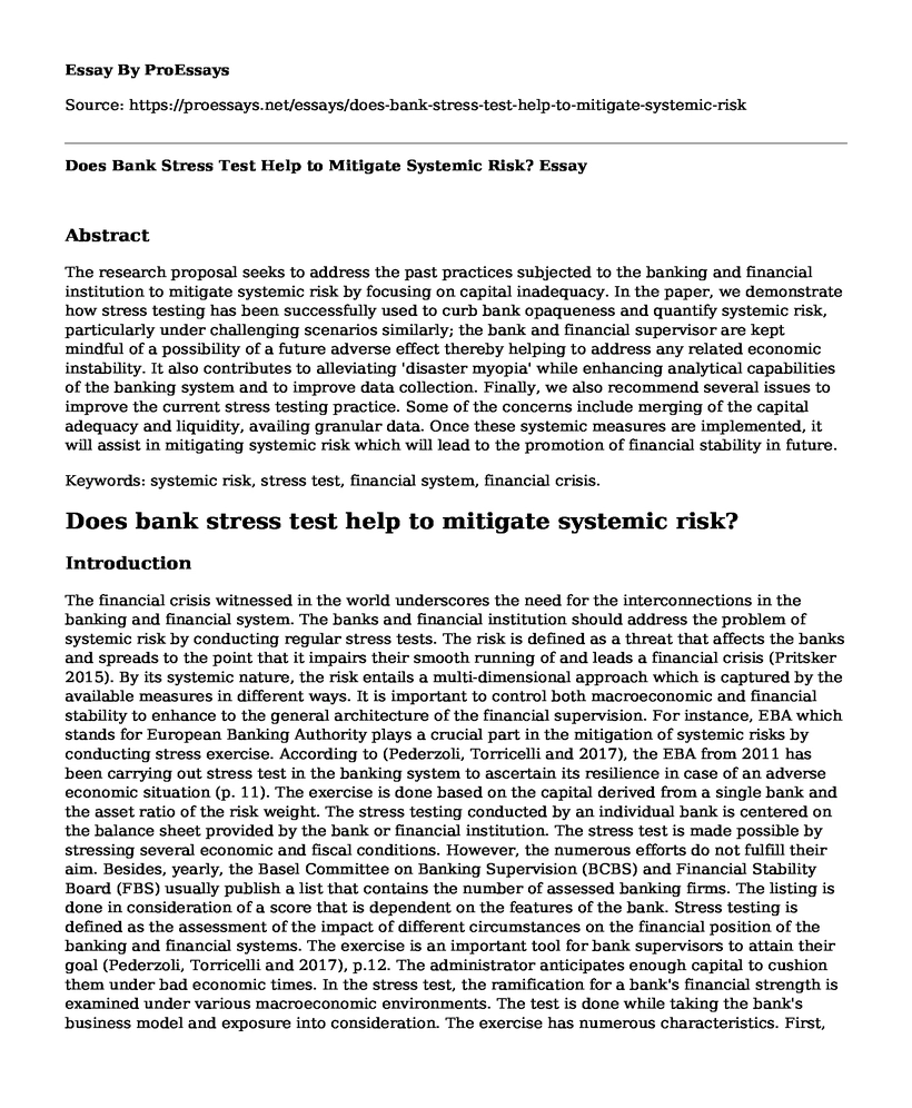 Does Bank Stress Test Help to Mitigate Systemic Risk?