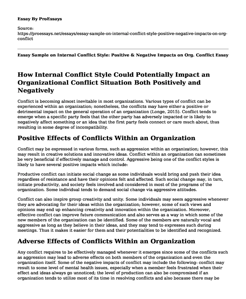 essay-sample-on-internal-conflict-style-positive-negative-impacts